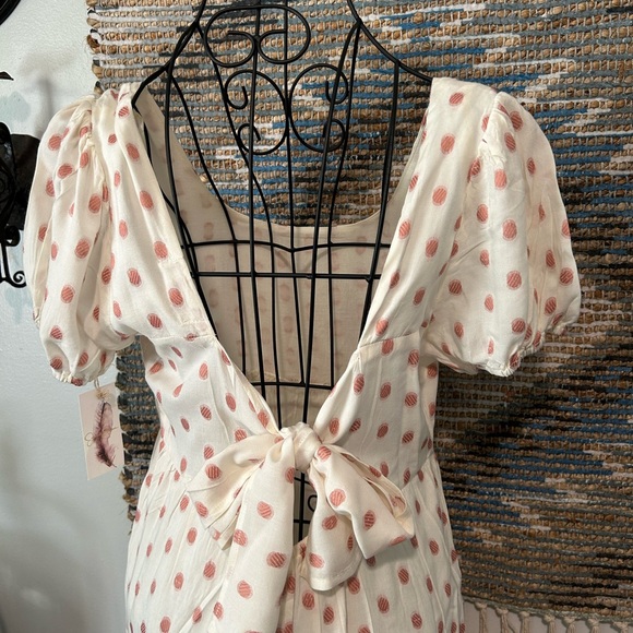 Jessica Simpson Polka Dot Dress with Tie Back - Picture 7 of 11